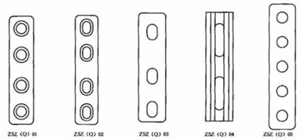 Straight titanium bone plates